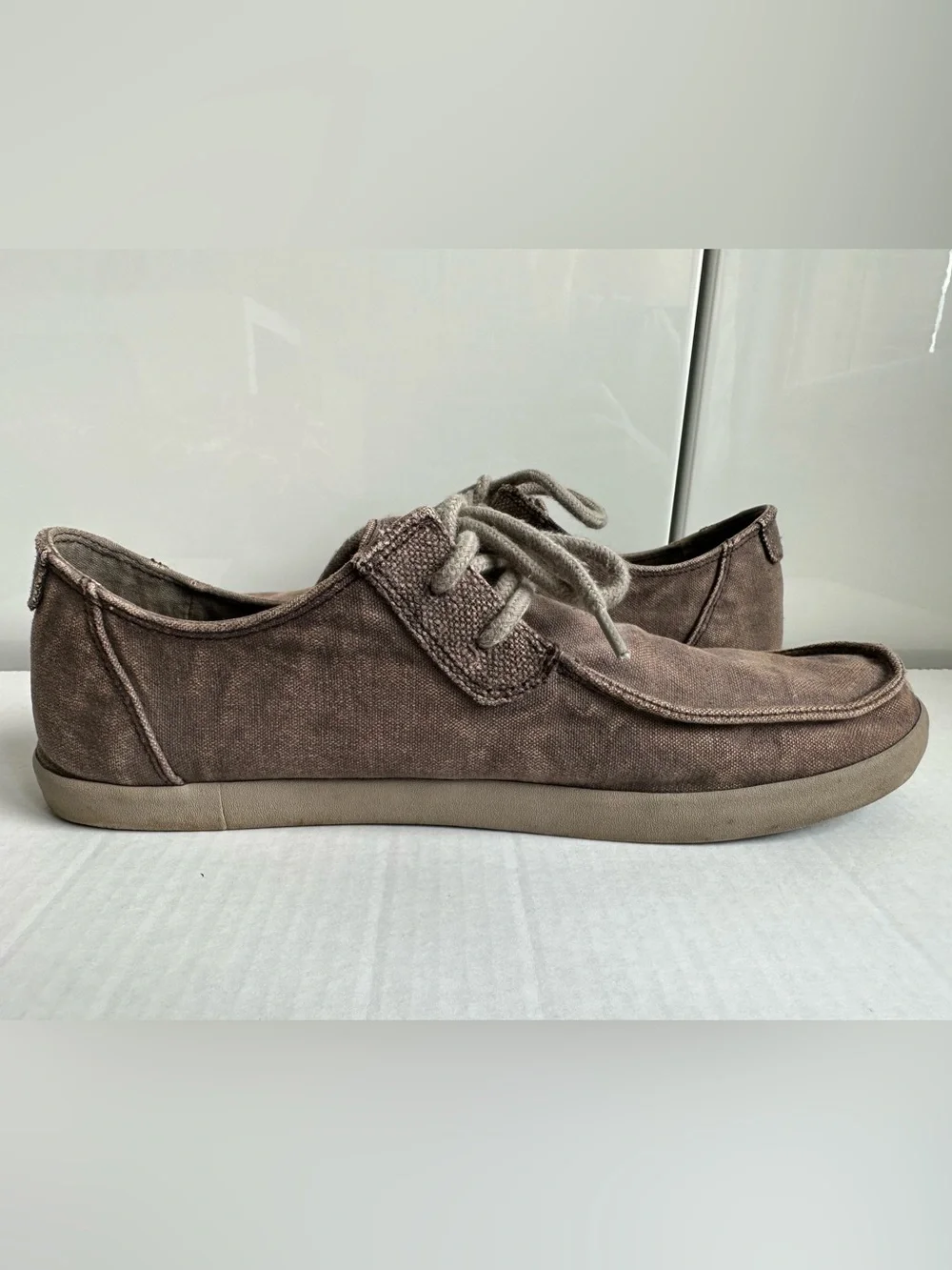 Sanuk Nu-Nami men's canvas shoes brown Size 12